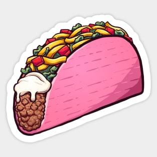 Pink Taco Sticker